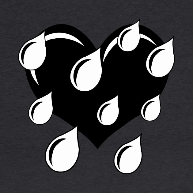 Weeping Heart in Black and White by RawSunArt